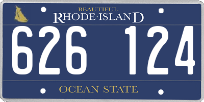 RI license plate 626124