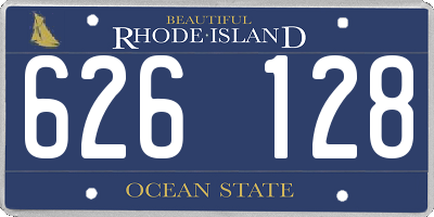 RI license plate 626128