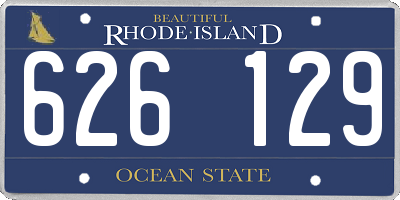 RI license plate 626129