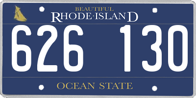 RI license plate 626130