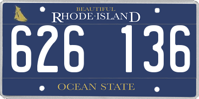 RI license plate 626136