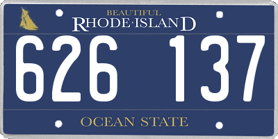 RI license plate 626137