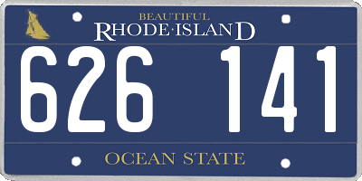 RI license plate 626141