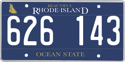 RI license plate 626143