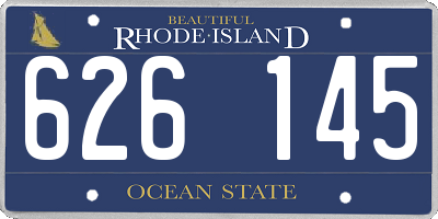 RI license plate 626145