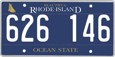 RI license plate 626146