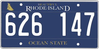 RI license plate 626147