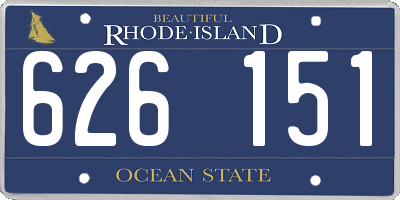 RI license plate 626151