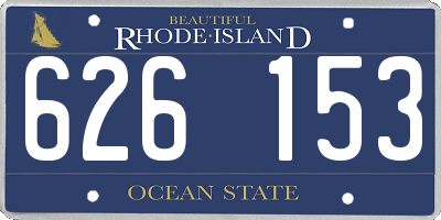 RI license plate 626153