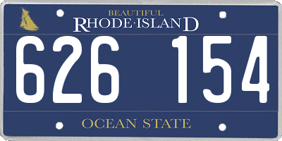 RI license plate 626154