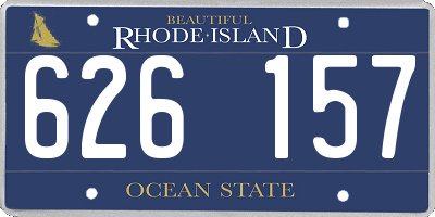 RI license plate 626157
