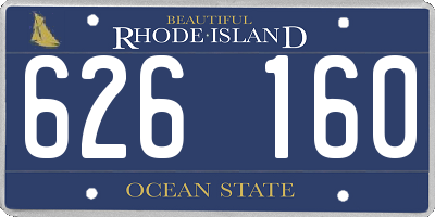 RI license plate 626160