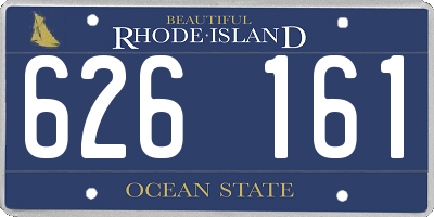 RI license plate 626161