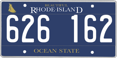 RI license plate 626162