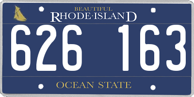 RI license plate 626163