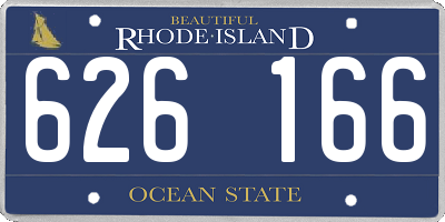 RI license plate 626166