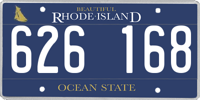RI license plate 626168