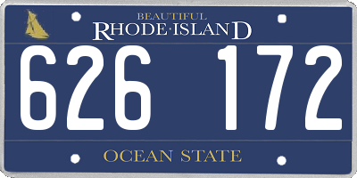 RI license plate 626172