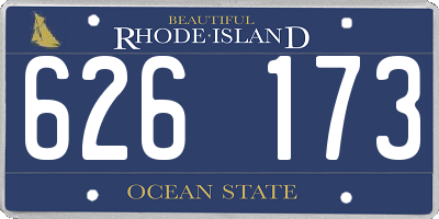 RI license plate 626173