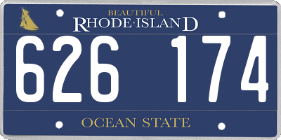 RI license plate 626174