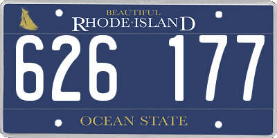 RI license plate 626177