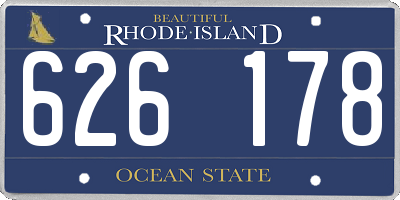 RI license plate 626178