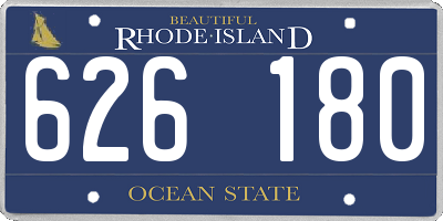 RI license plate 626180