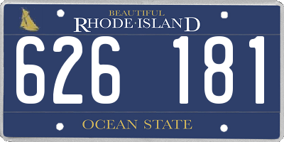 RI license plate 626181