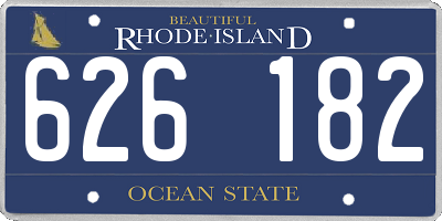 RI license plate 626182