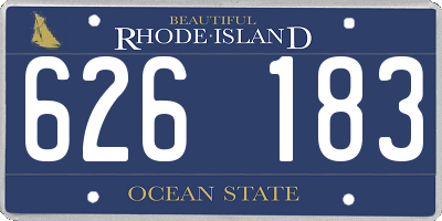 RI license plate 626183