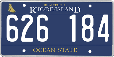 RI license plate 626184