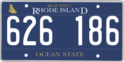 RI license plate 626186
