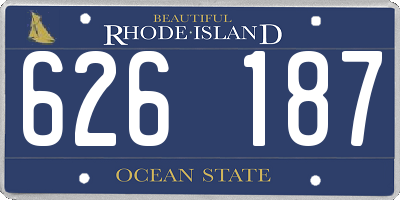RI license plate 626187
