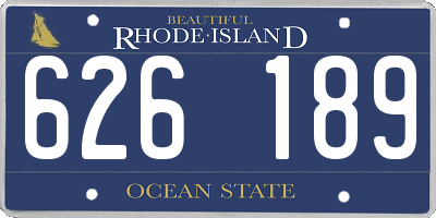 RI license plate 626189