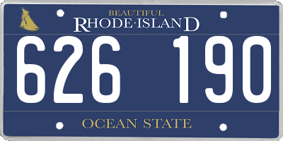 RI license plate 626190