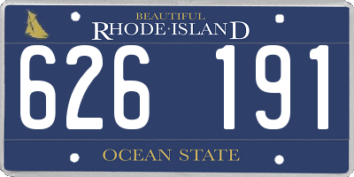 RI license plate 626191