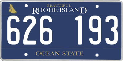 RI license plate 626193