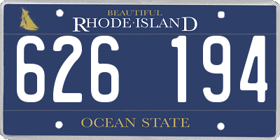 RI license plate 626194
