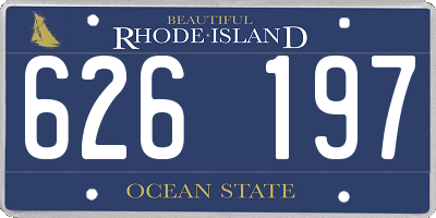 RI license plate 626197