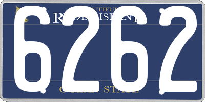 RI license plate 6262