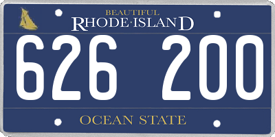 RI license plate 626200