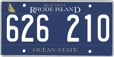 RI license plate 626210