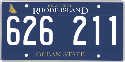 RI license plate 626211