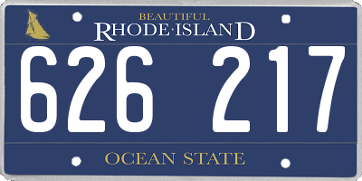 RI license plate 626217