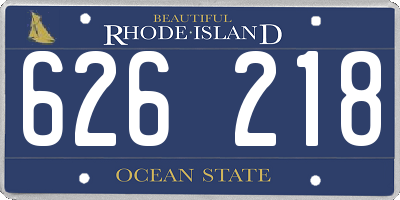 RI license plate 626218