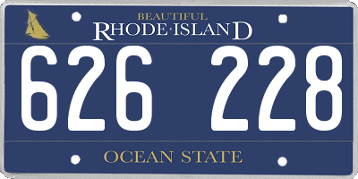 RI license plate 626228