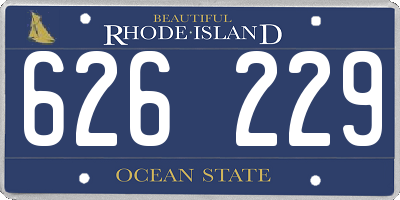RI license plate 626229