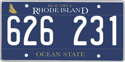 RI license plate 626231
