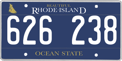 RI license plate 626238