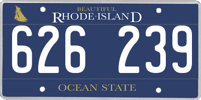RI license plate 626239